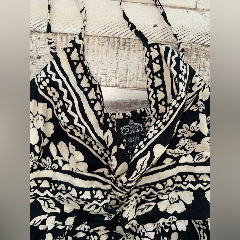 Angie Black and White Floral Jumpsuit - Picture 3 of 3